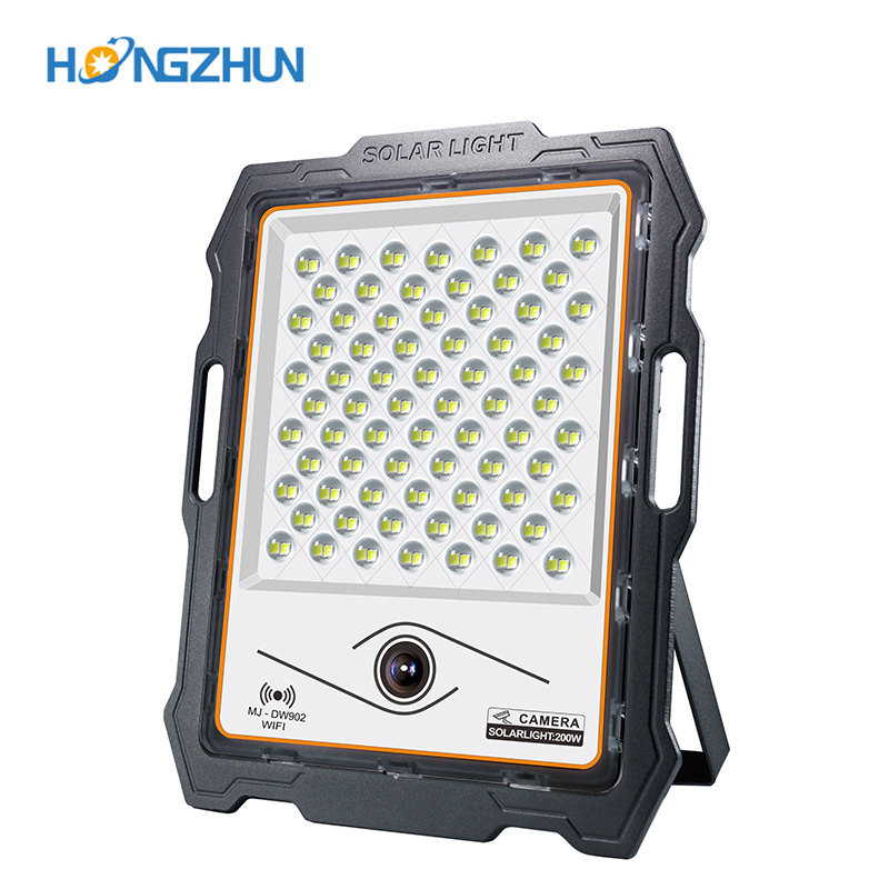 High Power IP65 Solar Outdoor Cctv Flood Light with Camera Aluminum Waterproof 100W 200W 300W 400W Garden Led Flood Solar Light