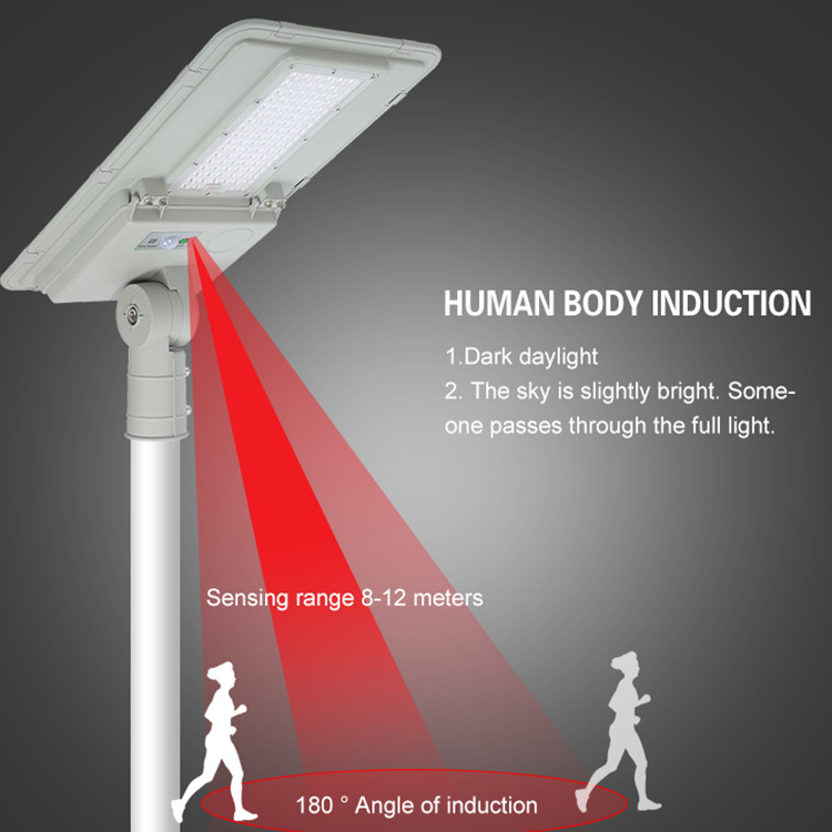 Ip66 Waterproof Solar Street Light Outdoor Smd Aluminum 60w 100w 120w 150w 180w Smd All In One Integrated Solar Led Street Light