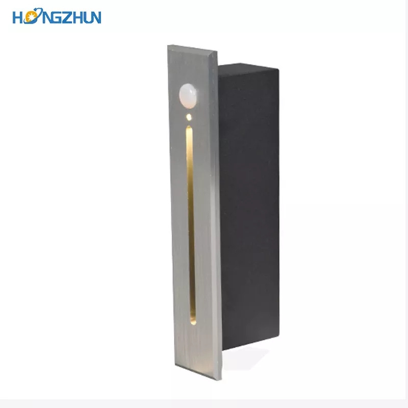 Aluminum Mounted Black Waterproof Wall Lamp Decorate Modern Design Garden Corner Led Long Wall Light Outdoor