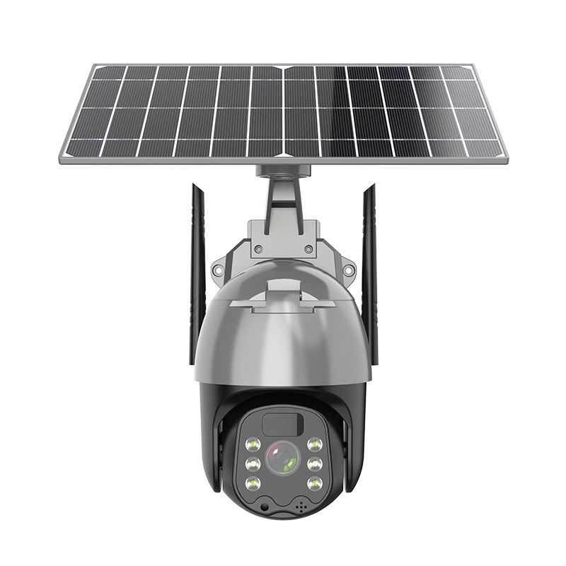 High quality CCTV Camera Surveillance 4G wifi wireless Outdoor Solar Powered PTZ security Camera with solar panel