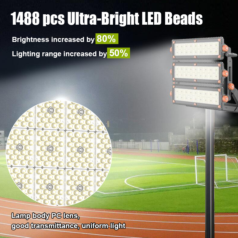 New high mast football field stadium light Waterproof Ip65 500w 600w 1000w 1200w 1500w Outdoor led tennis court flood light