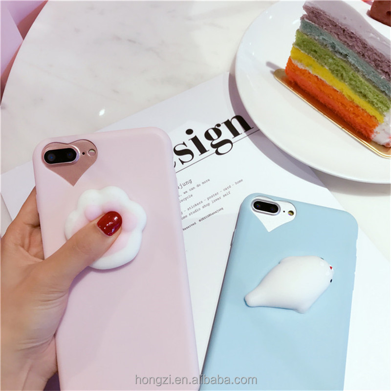 Lovely 3D silicon Cartoon Cute Cat Candy soft TPU squishy Phone cases for iPhone 6 cases 6S 7 Plus 5 5S 8 For iPhone case