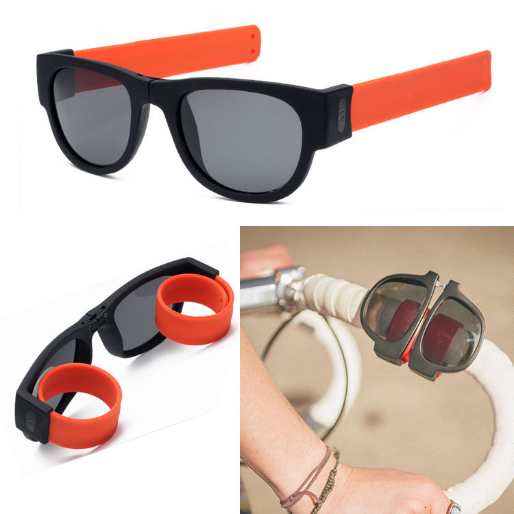 Folding Wrist Sunglasses Women Slap Wristband Sun Glasses Male Female Brand Designer Foldablen Roll Bracelet Vintage