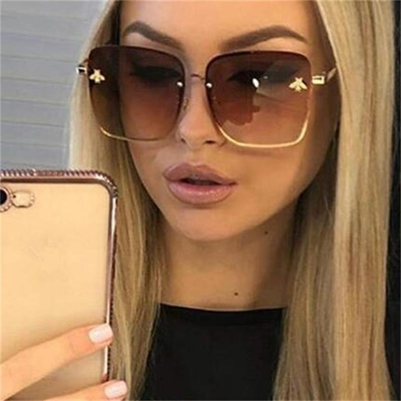 2021 new sunglasses bee red green Fashion UV  vintage glasses retro sunglasses round sun glasses