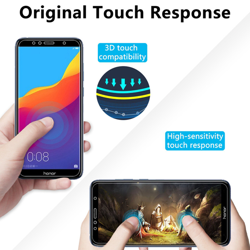 Tempered Glass for Huawei Y7 2019 Y9 Prime 2019 Y5 Y6 Prime 2018 Screen Protector on Honor 9S 8S 7S 9C 8C Protective Glass