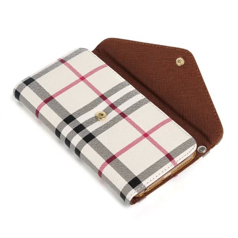 Plaid Pattern Flip Wallet PU Leather Case Cover For Apple iPhone 6 4.7 inch With Card Holder Handbag Phone Case