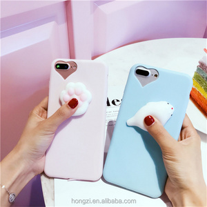 Lovely 3D silicon Cartoon Cute Cat Candy soft TPU squishy Phone cases for iPhone 6 cases 6S 7 Plus 5 5S 8 For iPhone case