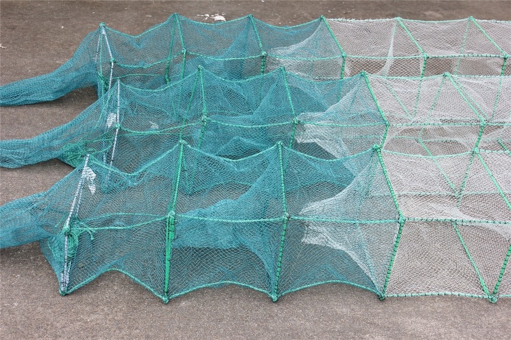 Long train fishing net trap for crab lobster shrimp