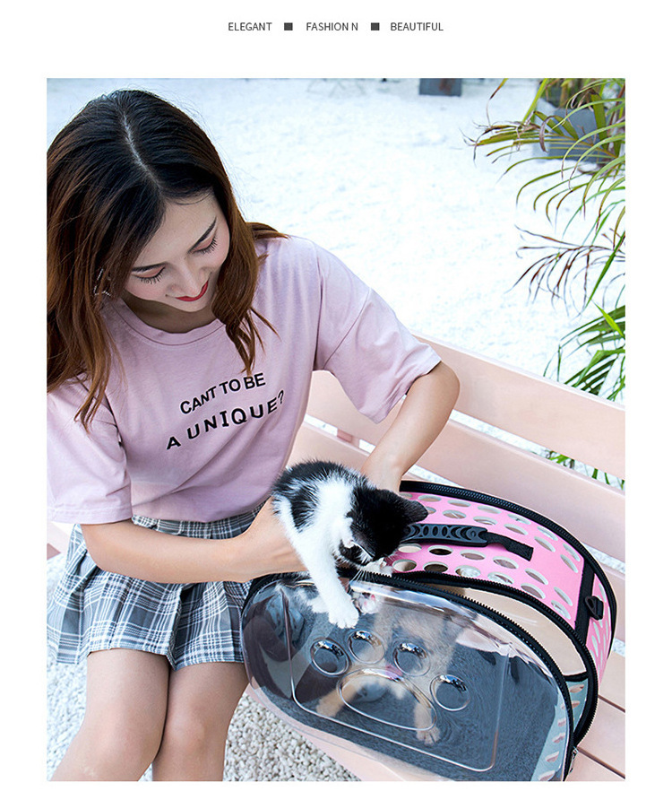 Portable Fold-Able Cross-Body Breathable  Pet Carrying Bag For Rabbit Cat Dog