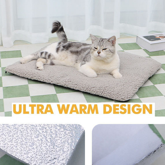 Self Heating Cat Dog Bed Mat Self Warming Pet Pad Non-Slip Bottom Puppy Pet Bed