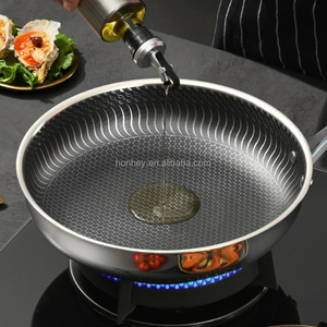 Hot Sale Honeycomb Non-stick Stainless Steel WOK