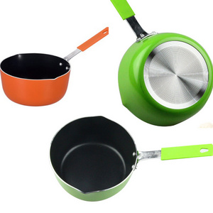 Factory Hot Sell Aluminium Non-stick Sauce pan milk pan/pot with pouring spout