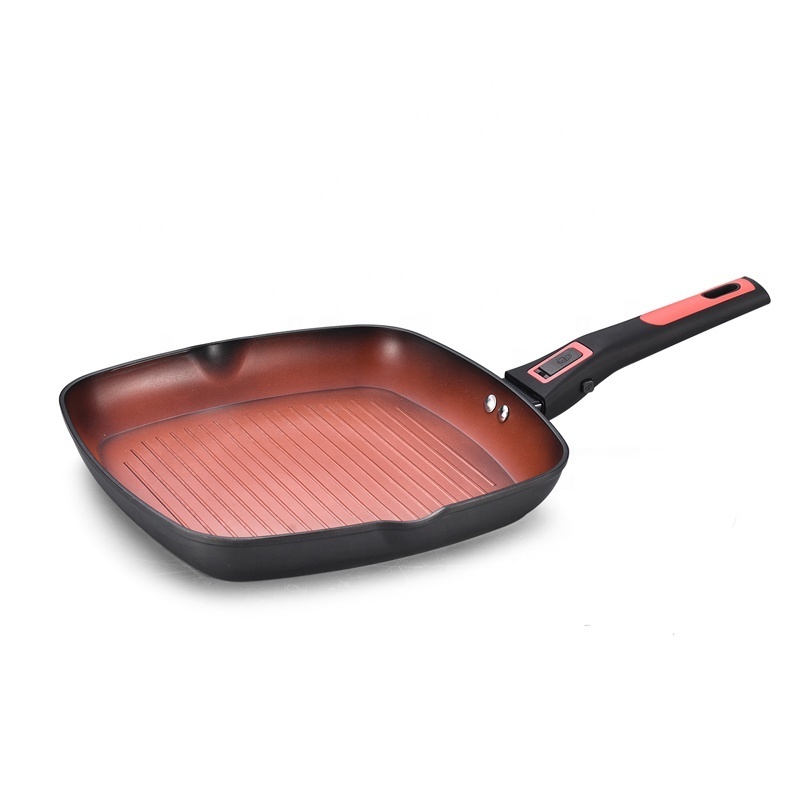 marble coating non stick pans set  non stick cookware set with removable handle