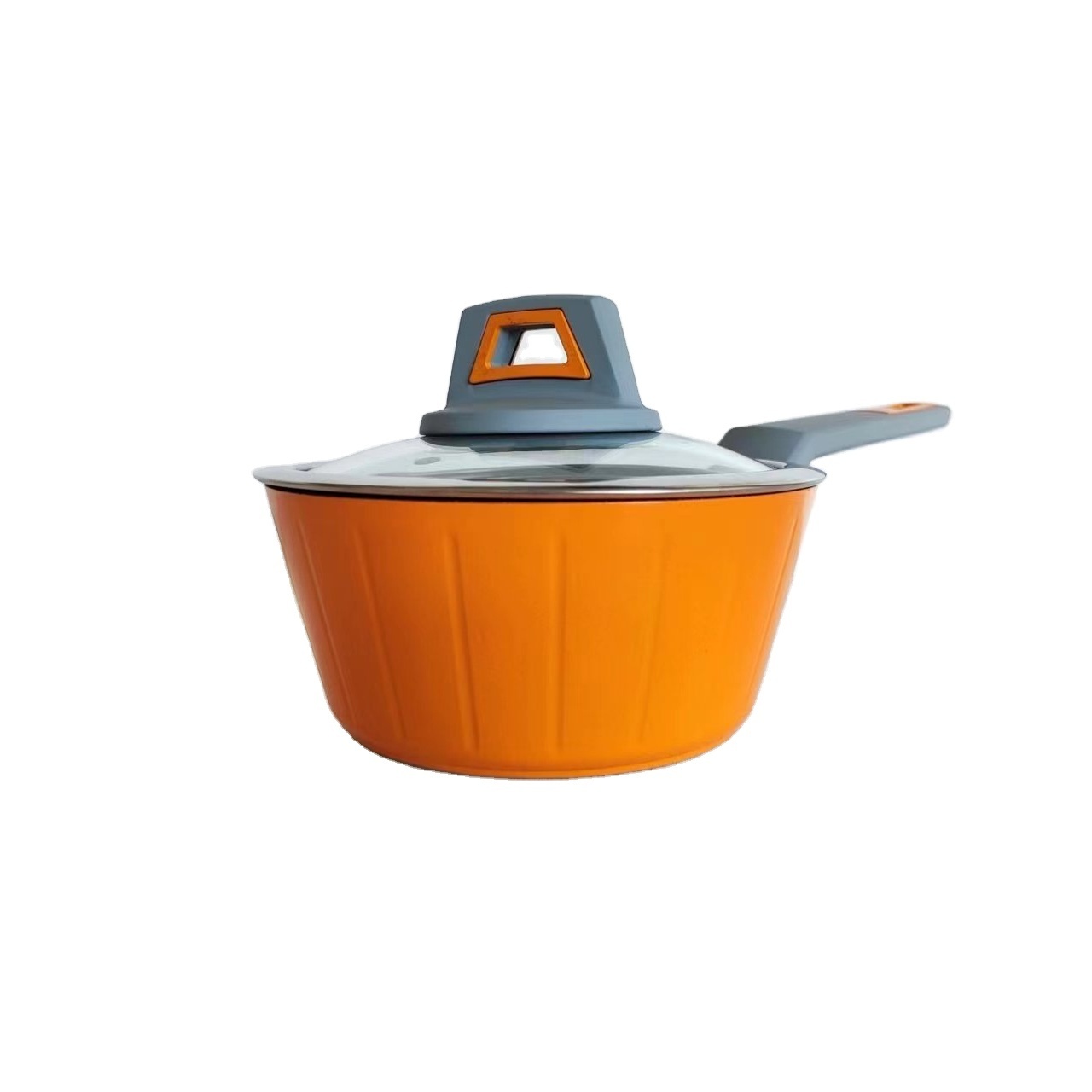 Forged aluminum sauce pot vertical grain nonstick marble coating milk pot  sauce pan