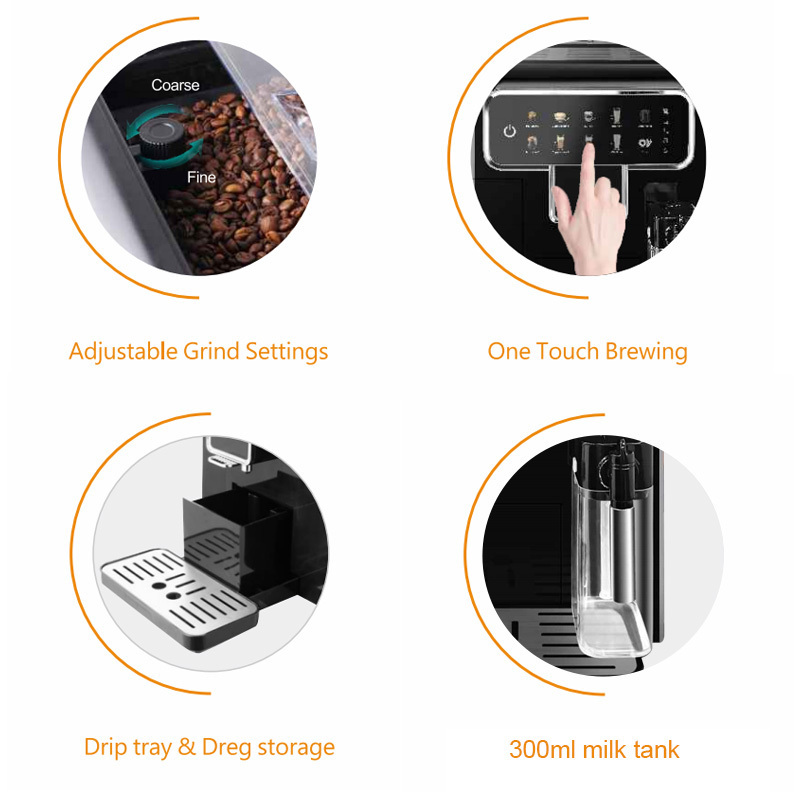 Fully Automatic Commercial Touch Screen Espresso Coffee Machine