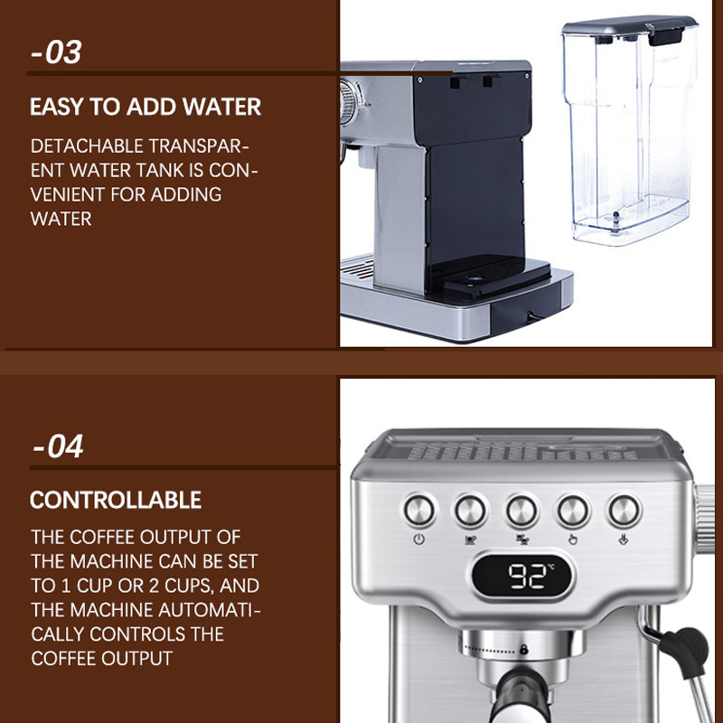 Automatic Professional Milk System Color Touch Screen Espresso Coffee Machine