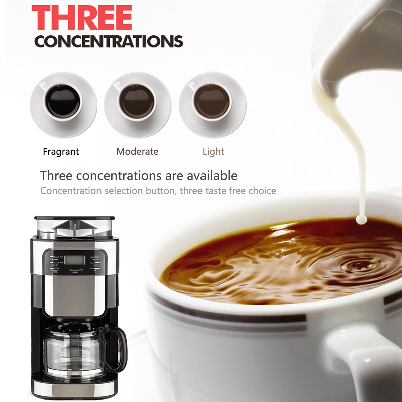 12 Cups Drip Coffee Maker automatic coffee machine With Overheat Protection smart coffee maker