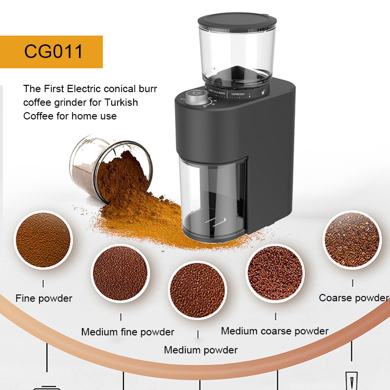 38 setting fine medium coarse powder  professional coffee grinder conical burr blade electric coffee grinder