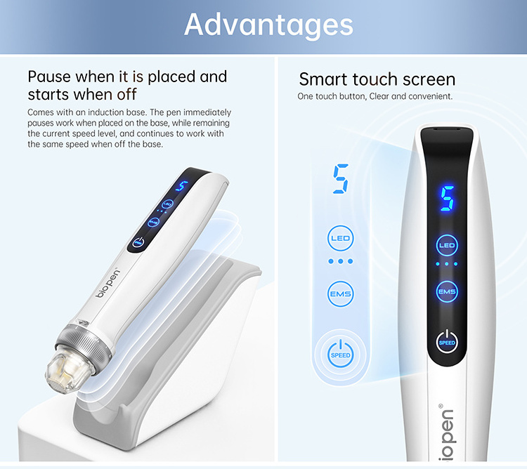 Brand New Microcurrent Electroporation Bio Pen Q2 LED Red Blue Light Acne Treatment Skin Care Tool For Home Use