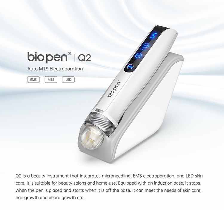 Brand New Microcurrent Electroporation Bio Pen Q2 LED Red Blue Light Acne Treatment Skin Care Tool For Home Use