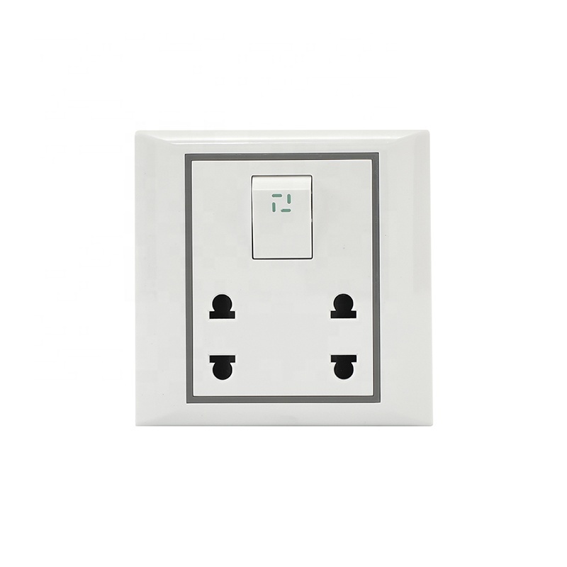 New design PC fireproof material 86x86mm size wall switch socket Cambodia switches and socket