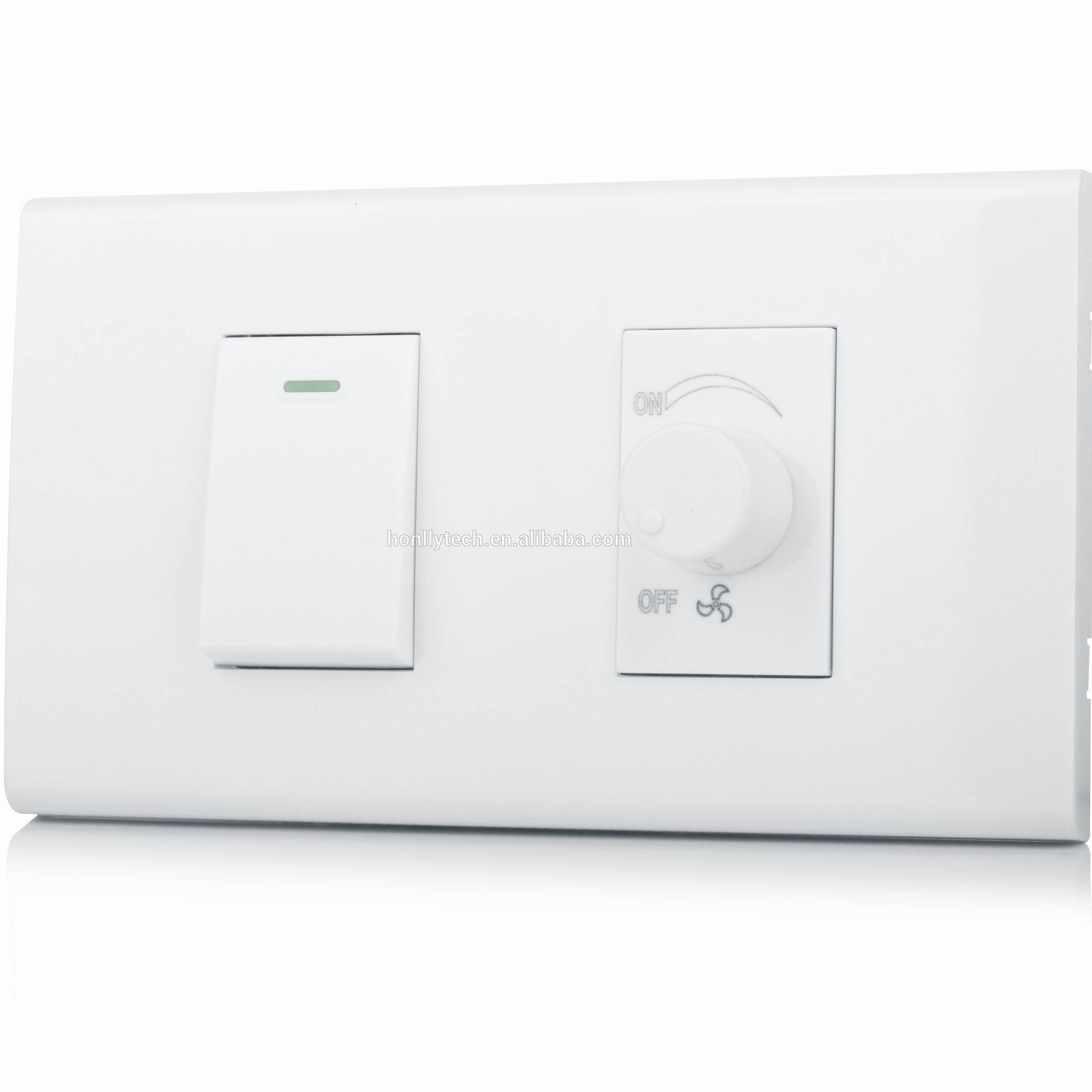 Schuko modular 120 model fan controller white PC light controllers AC 110V 250V fan dimmer and switch