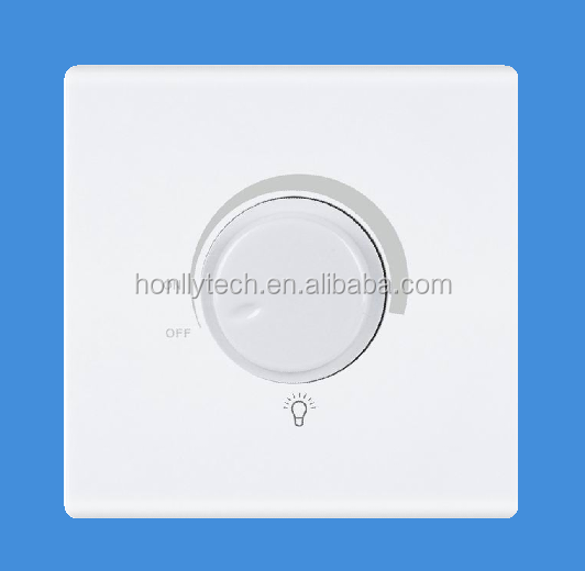 Made in china factory customized electrical rotary dimmer light switch 86mm size light switch dimmer LED Light dimmer switch