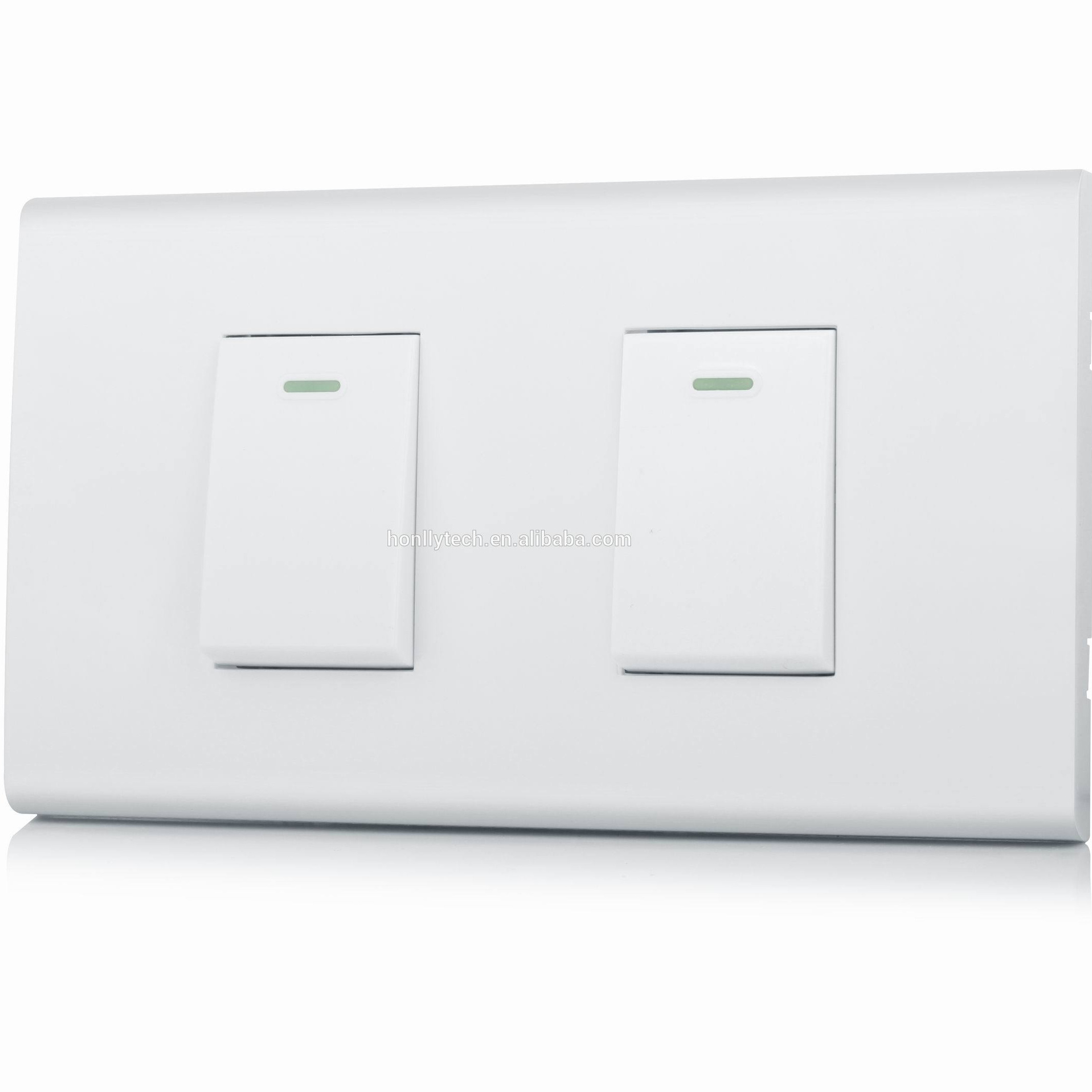 Schuko modular light controllers 110V-250V AC switch controller sockets and switches electrical 2 Gang wall switches