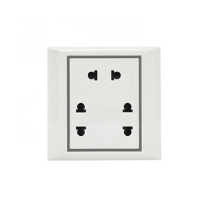 Cambodia type 86X86mm electrical supplies electrical wall sockets 3 gang 2 pin socket  Cambodia power socket