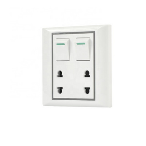 New design two gang switch two gang two pin socket wall socket Cambodia switch socket