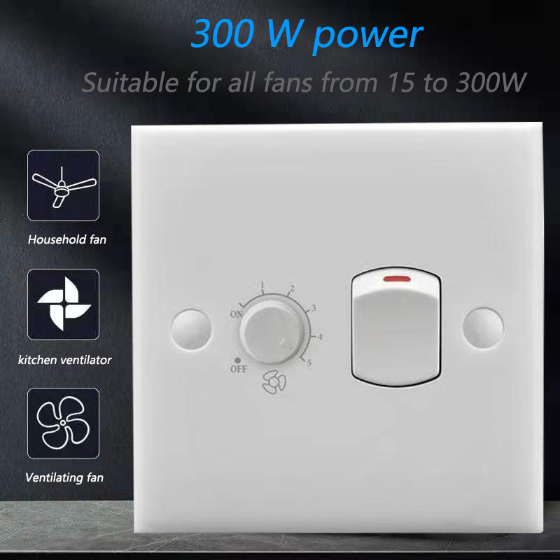 Cheap SKD 220V fan speed controller fan regulator switch electrical switches and socket wall dimmer switches