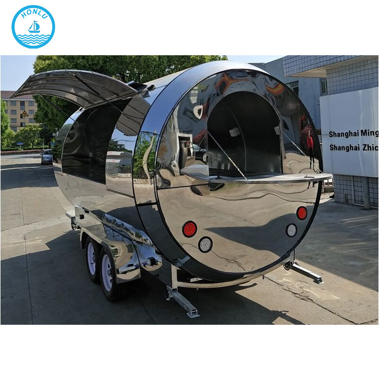 China Factory Mobile Stainless Steel Food Carts Hot Sale Food Track / Van / Trailer / Kiosk / Caravan