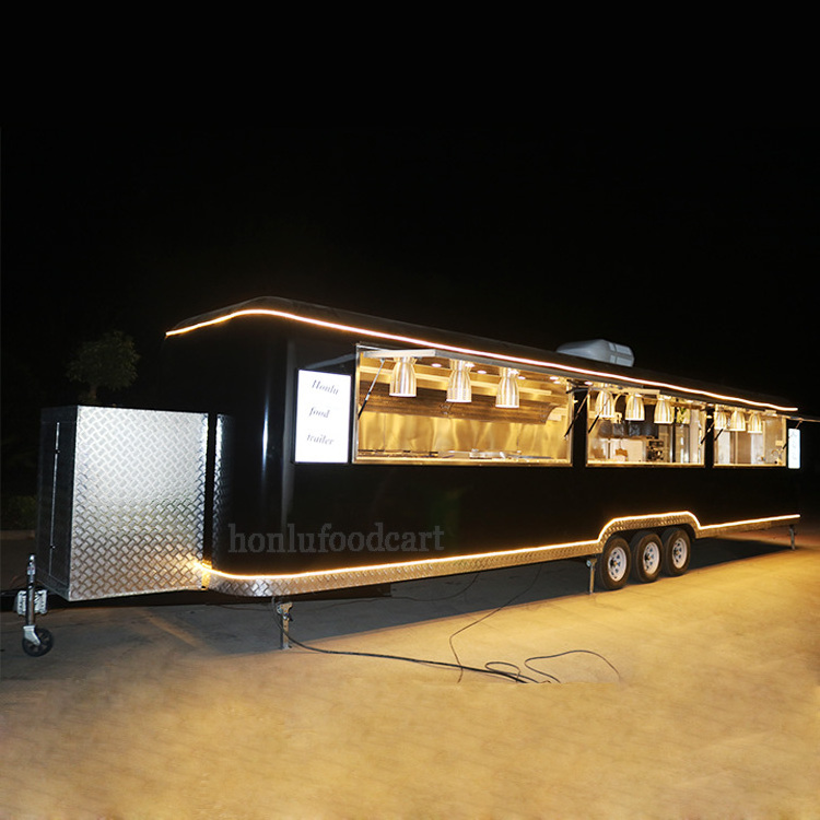 11m Long Concession Food Truck 2023 Hot Sale Mobile Food Cart/vending Kiosk Food Trucks/mobile Food Trailer With Full Kitchen