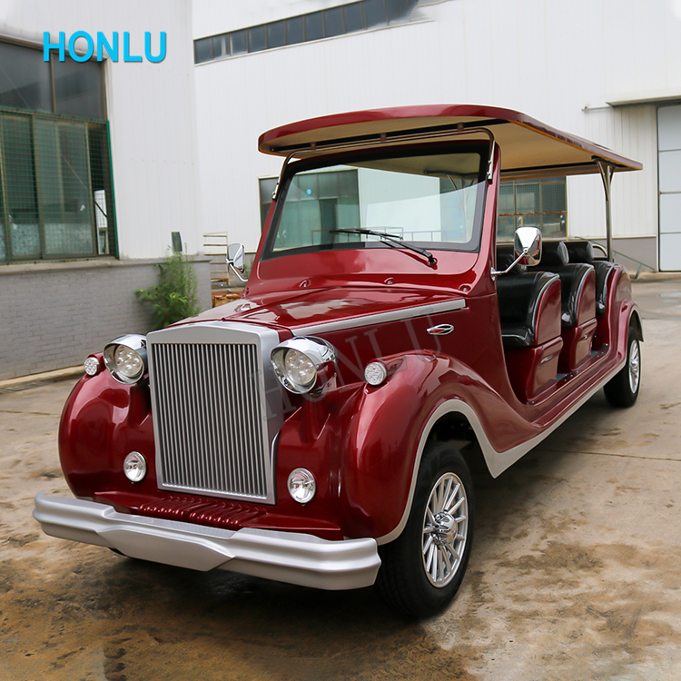 8 12 Seats Battery Powered Tourist Sightseeing Antique Classic shuttle Electric Car vintage sightseeing car