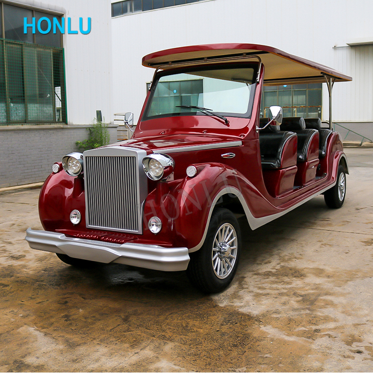 8 12 Seats Battery Powered Tourist Sightseeing Antique Classic shuttle Electric Car vintage sightseeing car