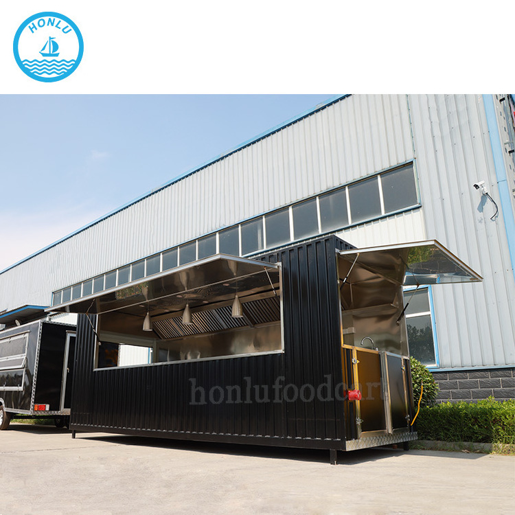 USA Standard Container Food Trailer Container Restaurant With Kitchen Food Van Trailer For Sale