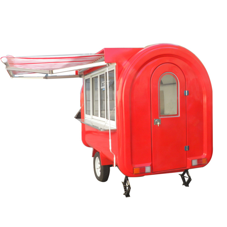 Crepe maker fast food cart with awning and sliding door food truck business ideas