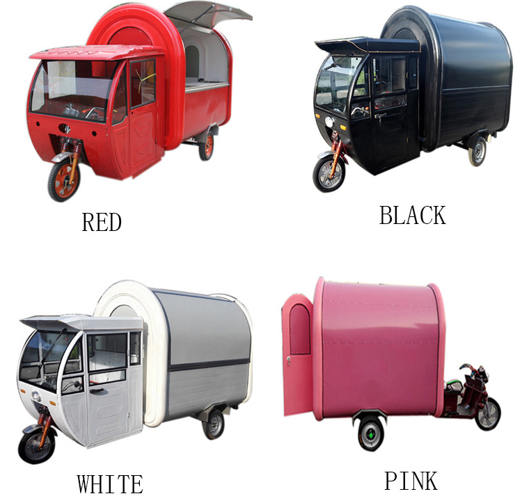 China Mobile Motorcycle Bicycle Food Truck Cart Electric Tricycle Fast Food Truck Moto Electric Bike Food Cart