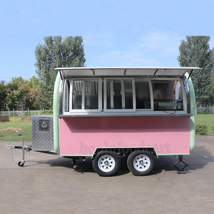 Unique Design Vintage Sugar Cane Juicer Fast Food Vending Cart Used Stainless Steel Fast Food Truck for Sale