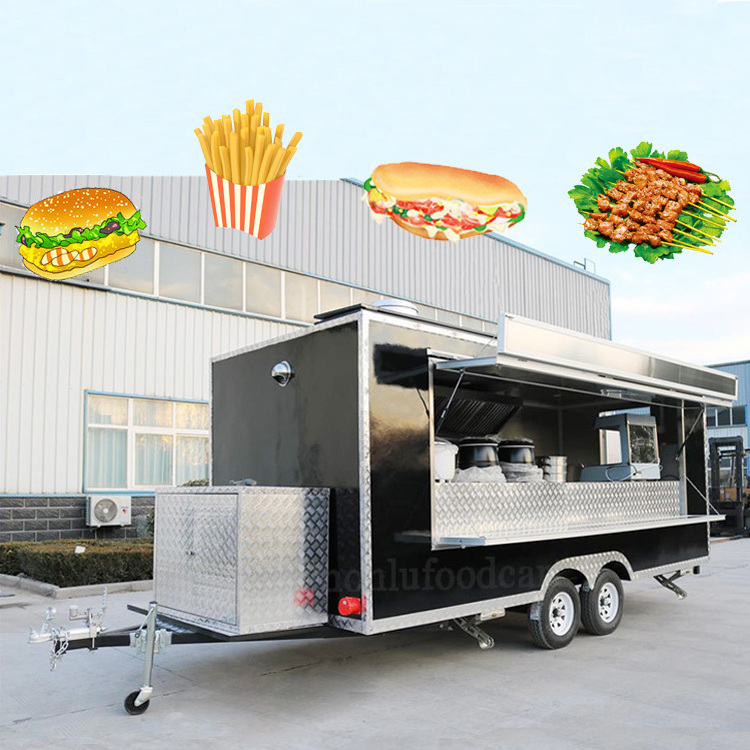 Factory Price Camp Chocolate Making Machine Trailer Camper Van Cart Mini Caravan Mobile Fast Food Trailer Truck