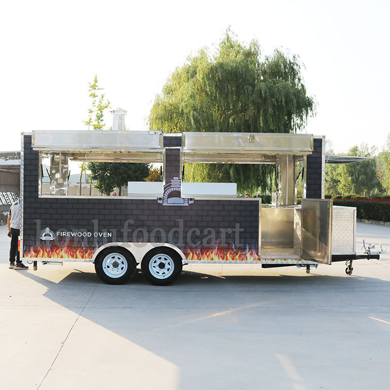 Top Selling Cheap Snack Food Truck Barbecue Mobile Kitchen Food Trailer Ice Cream Bbq Fast Concession Trailer From China