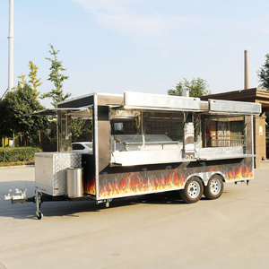 Top Selling Cheap Snack Food Truck Barbecue Mobile Kitchen Food Trailer Ice Cream Bbq Fast Concession Trailer From China