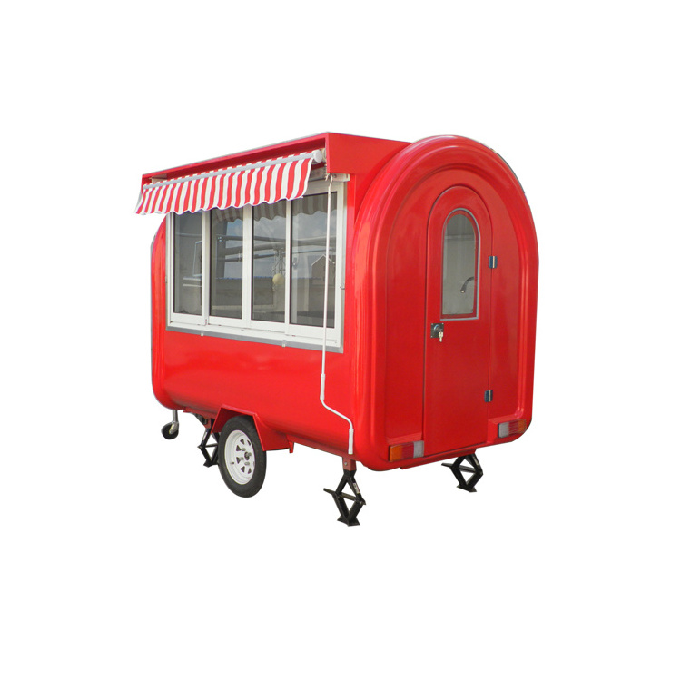 Crepe maker fast food cart with awning and sliding door food truck business ideas