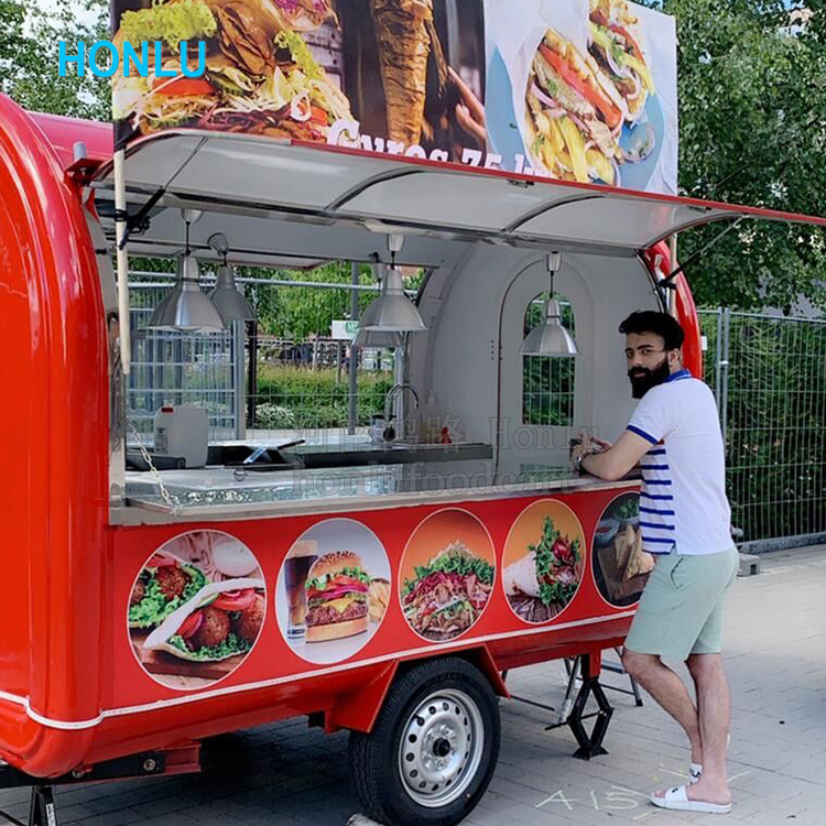 MOBILE FAST FOOD TRUCK TRAILER STREET FOOD KIOSK OUTDOOR FOOD TRAILER CART FOR SALE IN USA