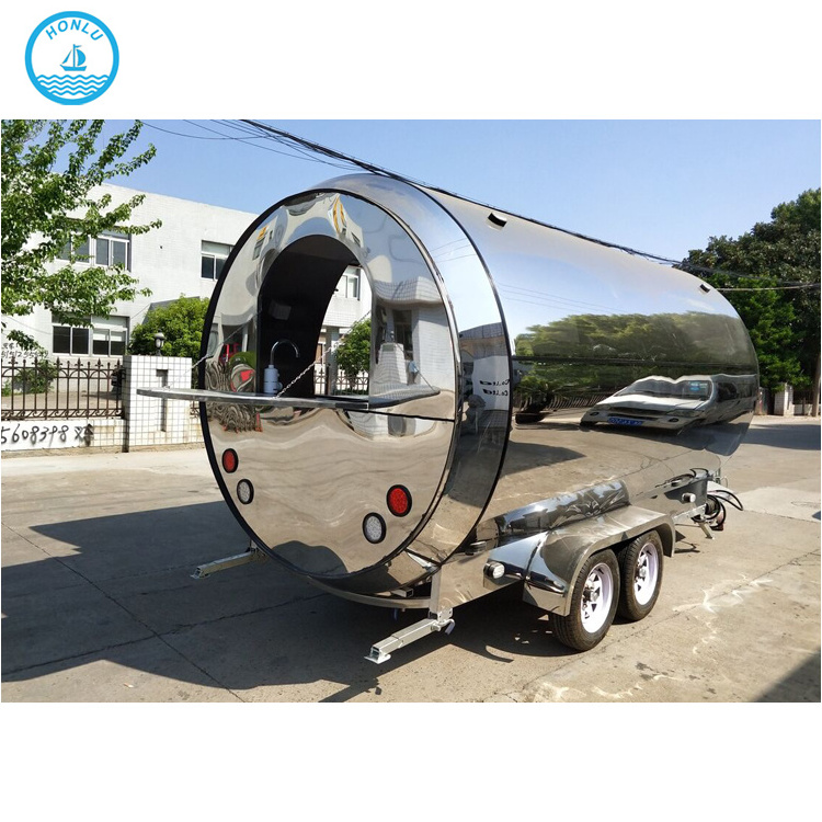 China Factory Mobile Stainless Steel Food Carts Hot Sale Food Track / Van / Trailer / Kiosk / Caravan