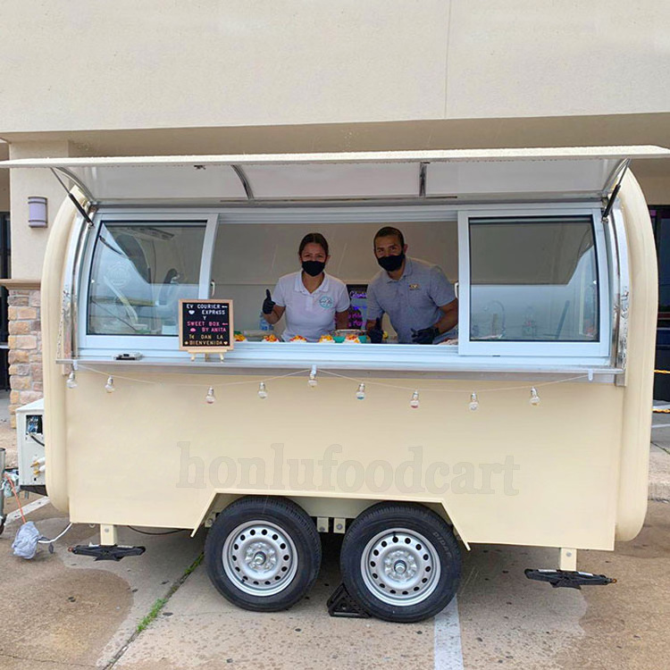 Used Food Truck Fast Food Van Trailer to Sell Snacks Food Cart