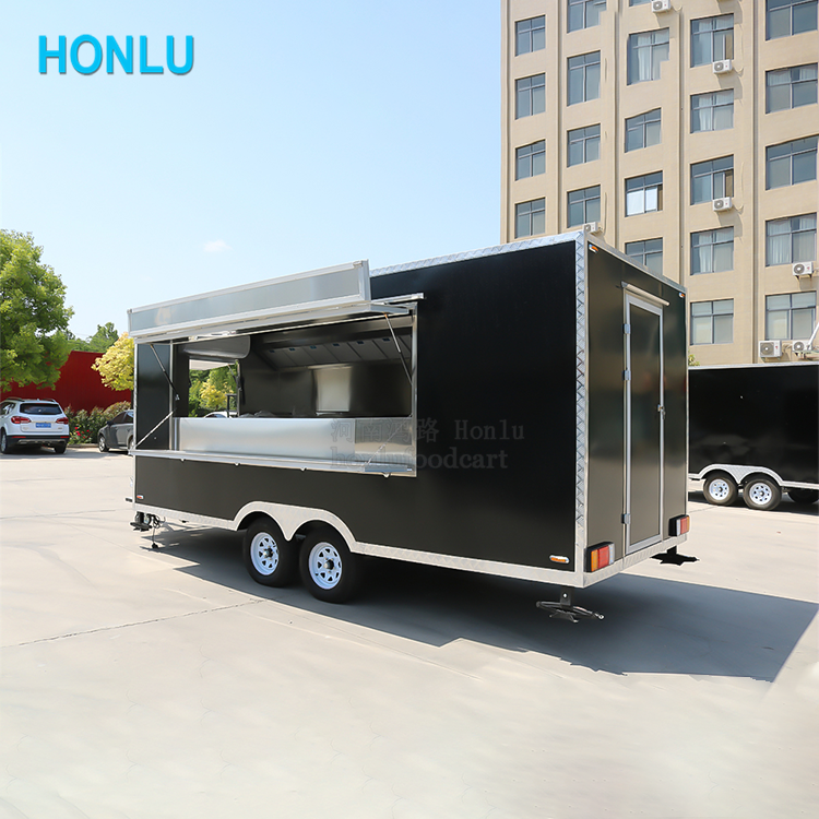 Hot Dog Food Trailer Pretzel Mobile French Fries Gelato Food Carts For Sale