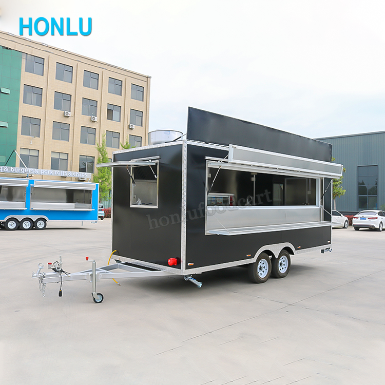 Ice Cream Cart Mobile Kitchen Food Truck Imbisswagen Halal Grill Truck for Sale