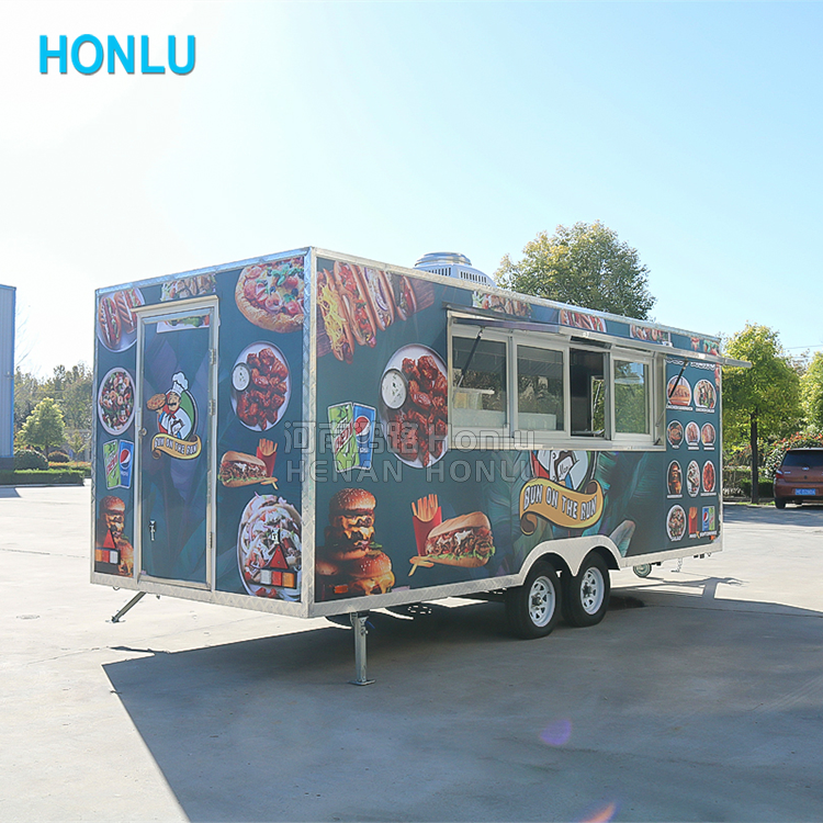 Street Mobile Pizza Food Trailer Bbq Beer Truck Hot Selling Flavor Snack Cart