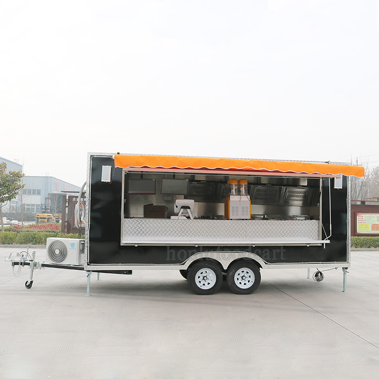 Factory Price Camp Chocolate Making Machine Trailer Camper Van Cart Mini Caravan Mobile Fast Food Trailer Truck